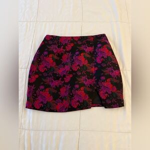 Lulus Floral Jacquard Mini Skirt